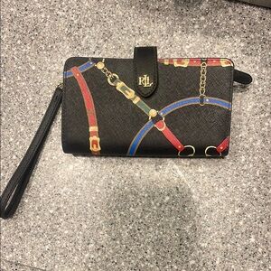 LRL Black Wallet with Red and Blue Accents